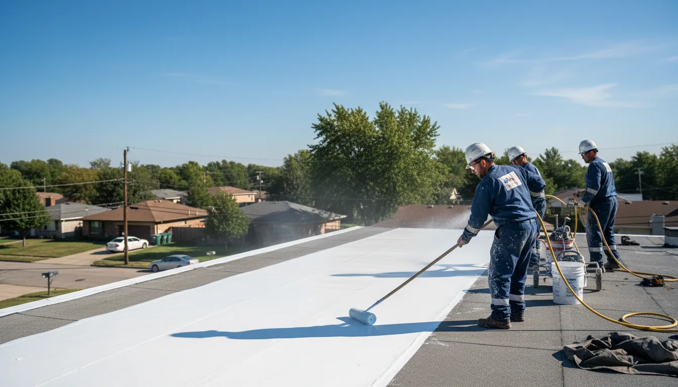 Commercial roof coating in Agra, OK near me